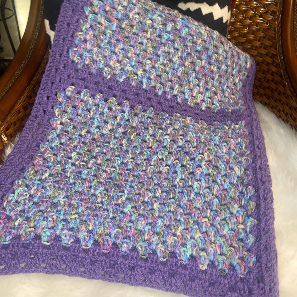 Afghan , purple blends. New!
